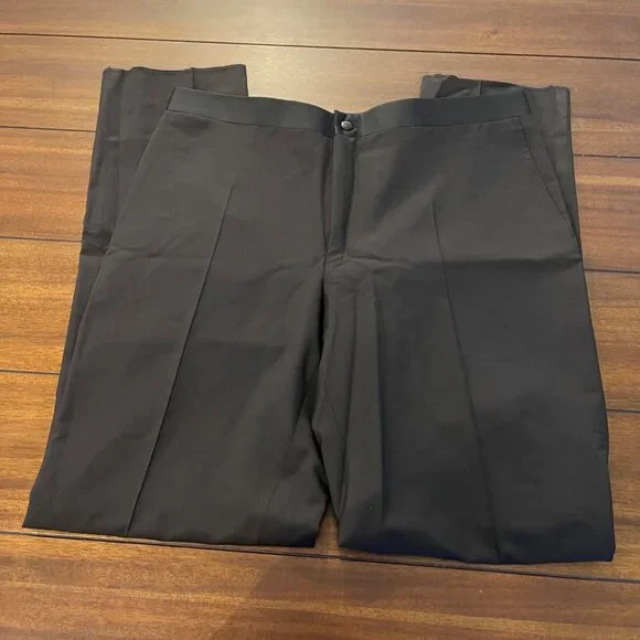 NWOT Canali Men's Tessuto Trousers in Black size 38